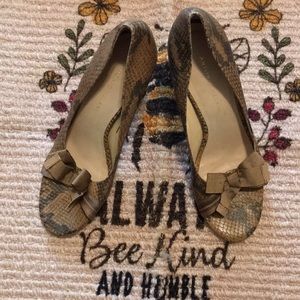 Antonio Melani tan snakeskin heels women size 8.5